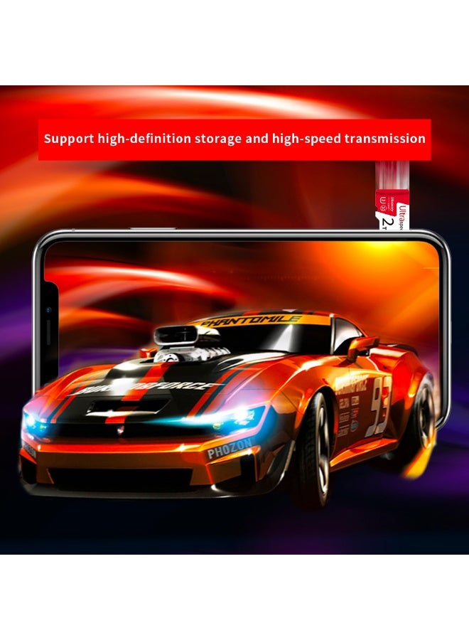 بطاقة SD ميكرو 2TB بطاقة الذاكرة SD بطاقة TF فئة 10 بطاقة SD نقل عالية السرعة مع محول لكاميرات داش وكاميرات العمل وكاميرات المراقبة والأمن - Image 4